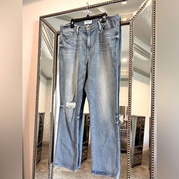 FRAME Le High Straight Jeffrey Jean - Picture 1 of 6